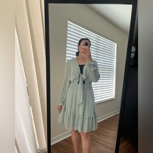 Light sage green boutique dress